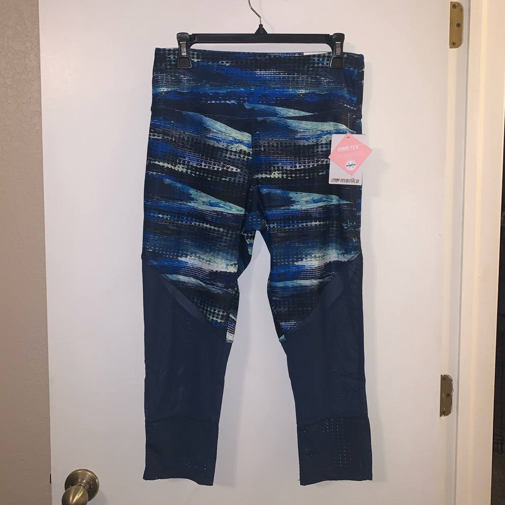 🆕 Marika - Athletic Capri Leggings Blue